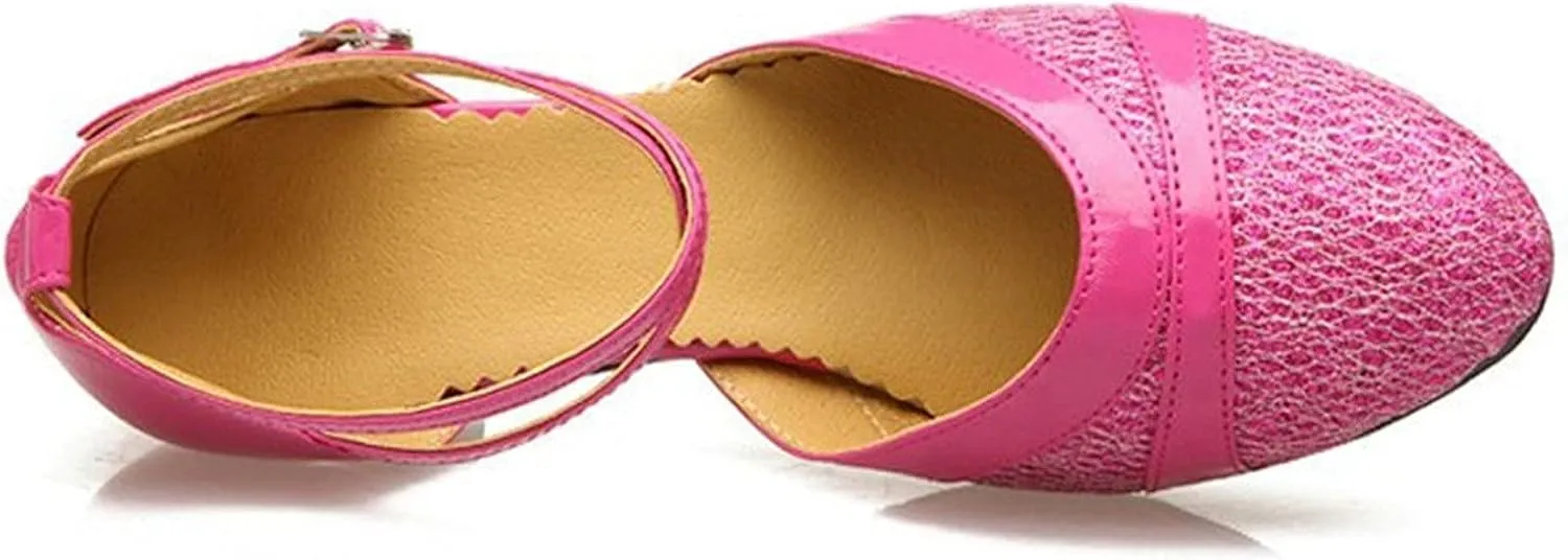 Womens Summer Cross Straps Sandals Roman Style Hollow Sexy High-Heeled Shoes Ladies Adult Latin Dance Shoes Baotou Comfy Trendy Soft Sole Shoes