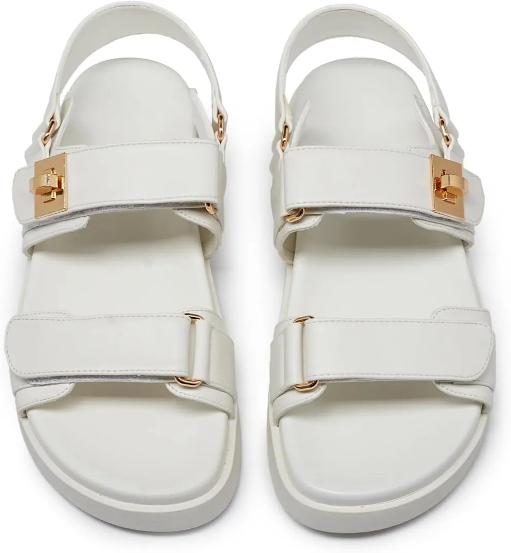 Womens Summer Sandals Casual Adjustable Arch Support Comfortable Thick Sole Flat Sandals