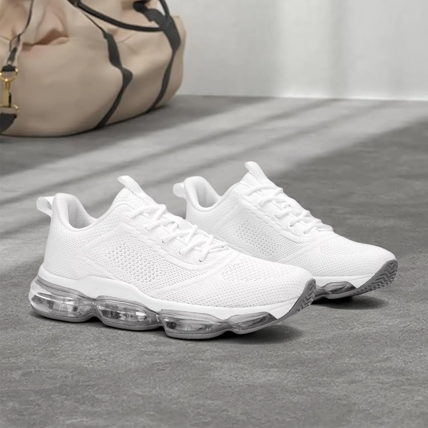 Womens Walking Running Shoes Air Cushion Basketball Sneakers Fashion Tennis Breathable Sport Gym Fitness Cross Trainers Shoes
