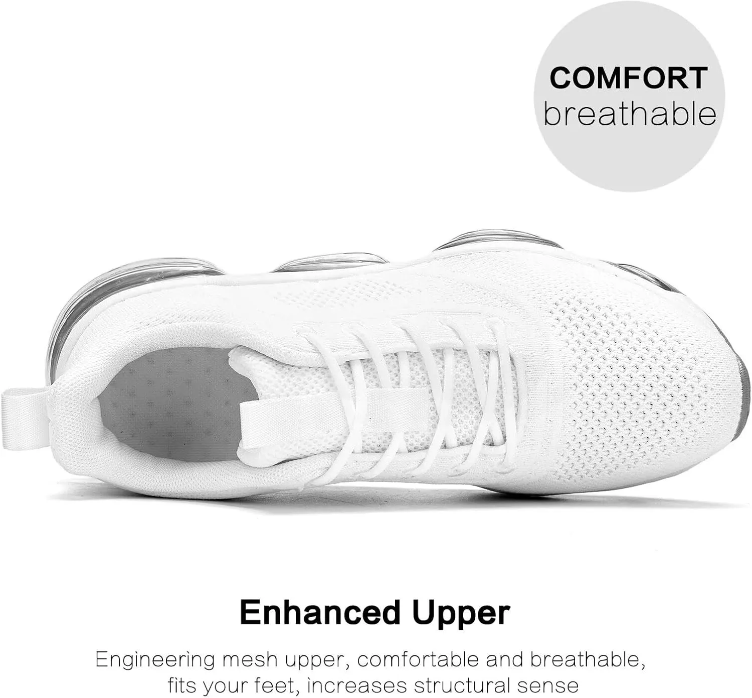 Womens Walking Running Shoes Air Cushion Basketball Sneakers Fashion Tennis Breathable Sport Gym Fitness Cross Trainers Shoes