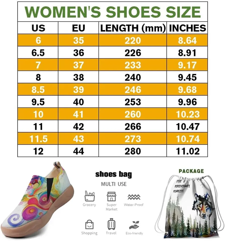Women's Watercolor Painting Slip On Loafers Quick-Dry Foldable Summer Outdoor Sneakers Breathable Prevent Foot Sweat Daily Walking Shoes