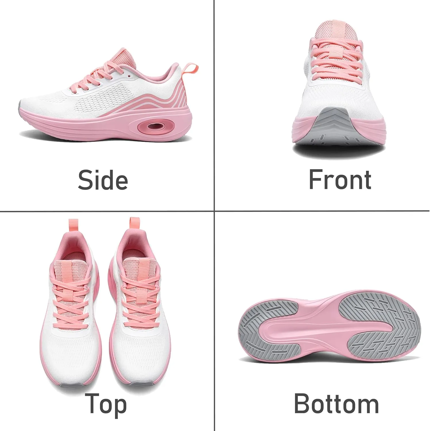 Wondamo Women's Walking Running Shoes Cushioning Lightweight Athletic Shoes Comfortable Supportive Non Slip Tennis Gym Workout Trainning Sneakers