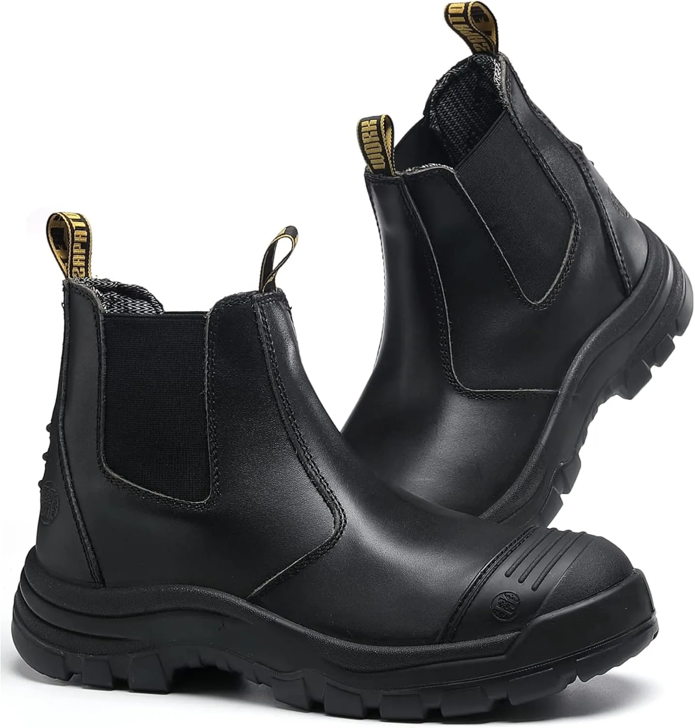 Work Boots for Men, Composite/Soft Toe Waterproof Working Boots, Slip Resistant Anti-Static Slip-on Safety Working Shoes 8 9 10 11 12 13