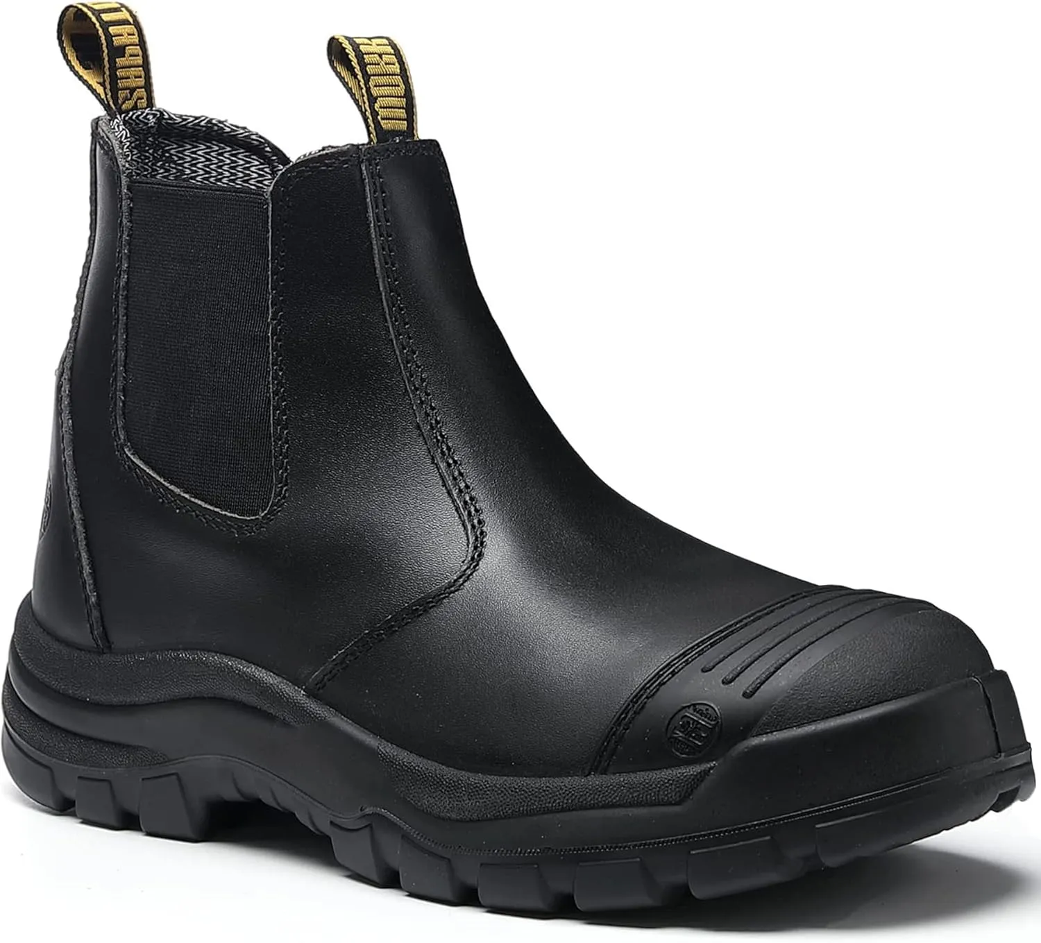 Work Boots for Men, Composite/Soft Toe Waterproof Working Boots, Slip Resistant Anti-Static Slip-on Safety Working Shoes 8 9 10 11 12 13