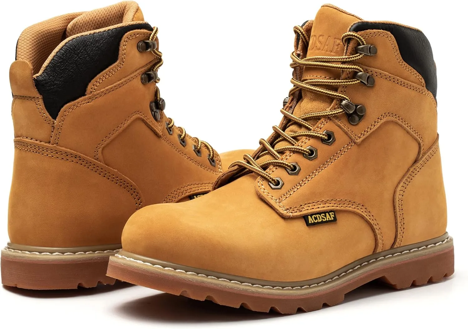 Work Boots for Men Waterproof Comfortable Anti-Fatigue Soft Toe Working Shoes Slip Resistant Construction Safety Work Boots
