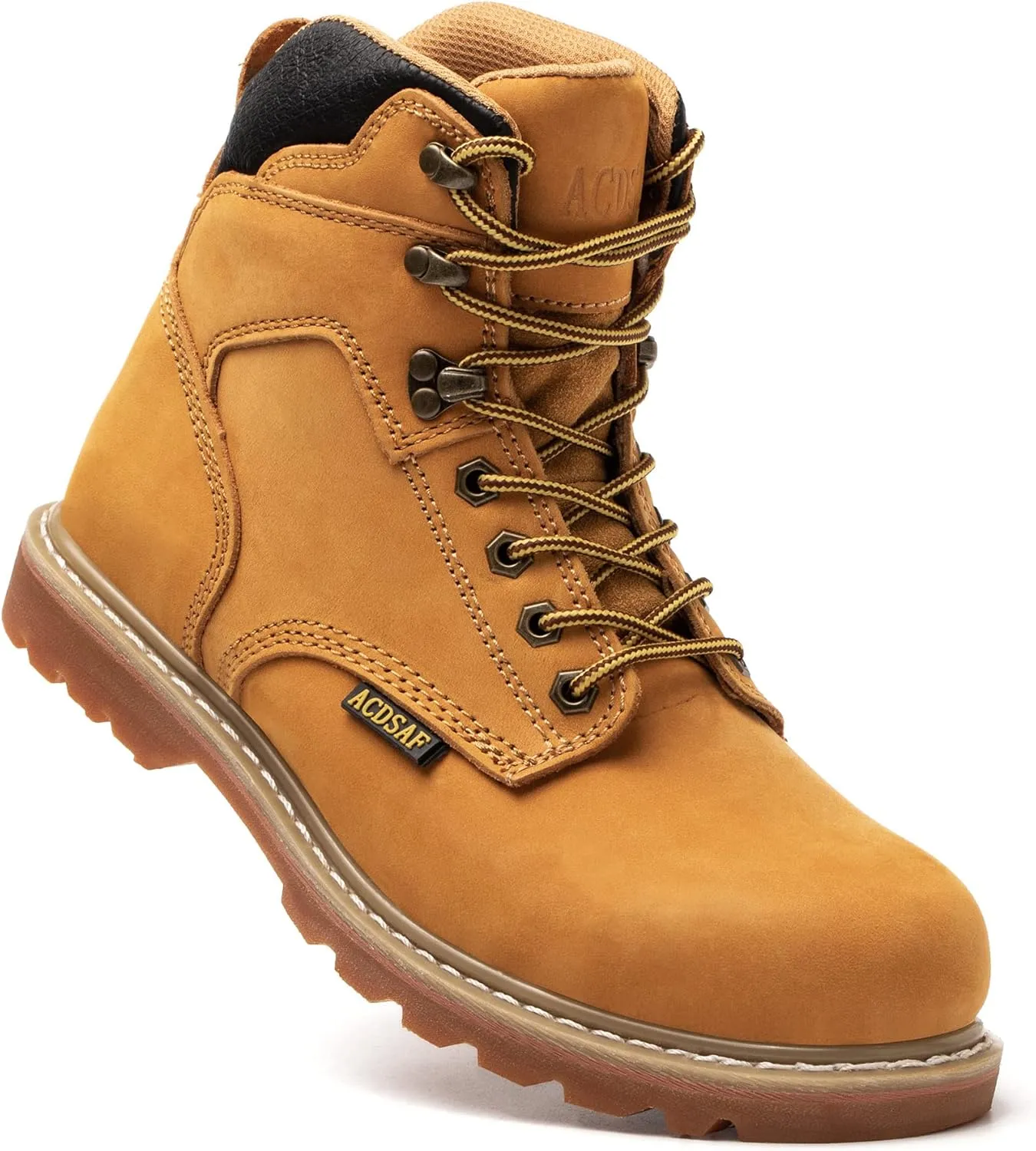 Work Boots for Men Waterproof Comfortable Anti-Fatigue Soft Toe Working Shoes Slip Resistant Construction Safety Work Boots