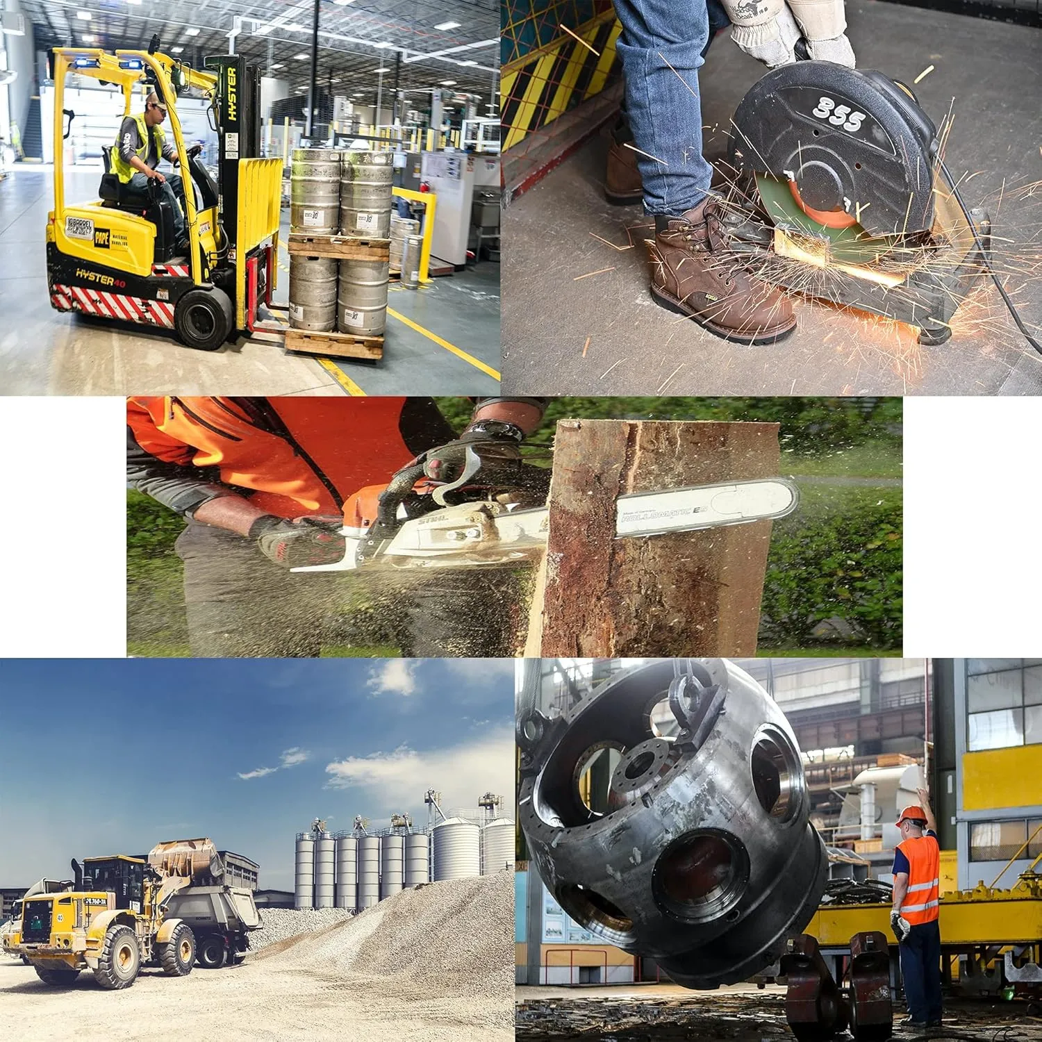 Work Boots for Men Waterproof Comfortable Anti-Fatigue Soft Toe Working Shoes Slip Resistant Construction Safety Work Boots