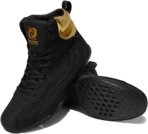 Wrestling Footwear, Pro Boxing Shoes for Men, Breathable MMA Footwear Anti-Slip Durable Sole