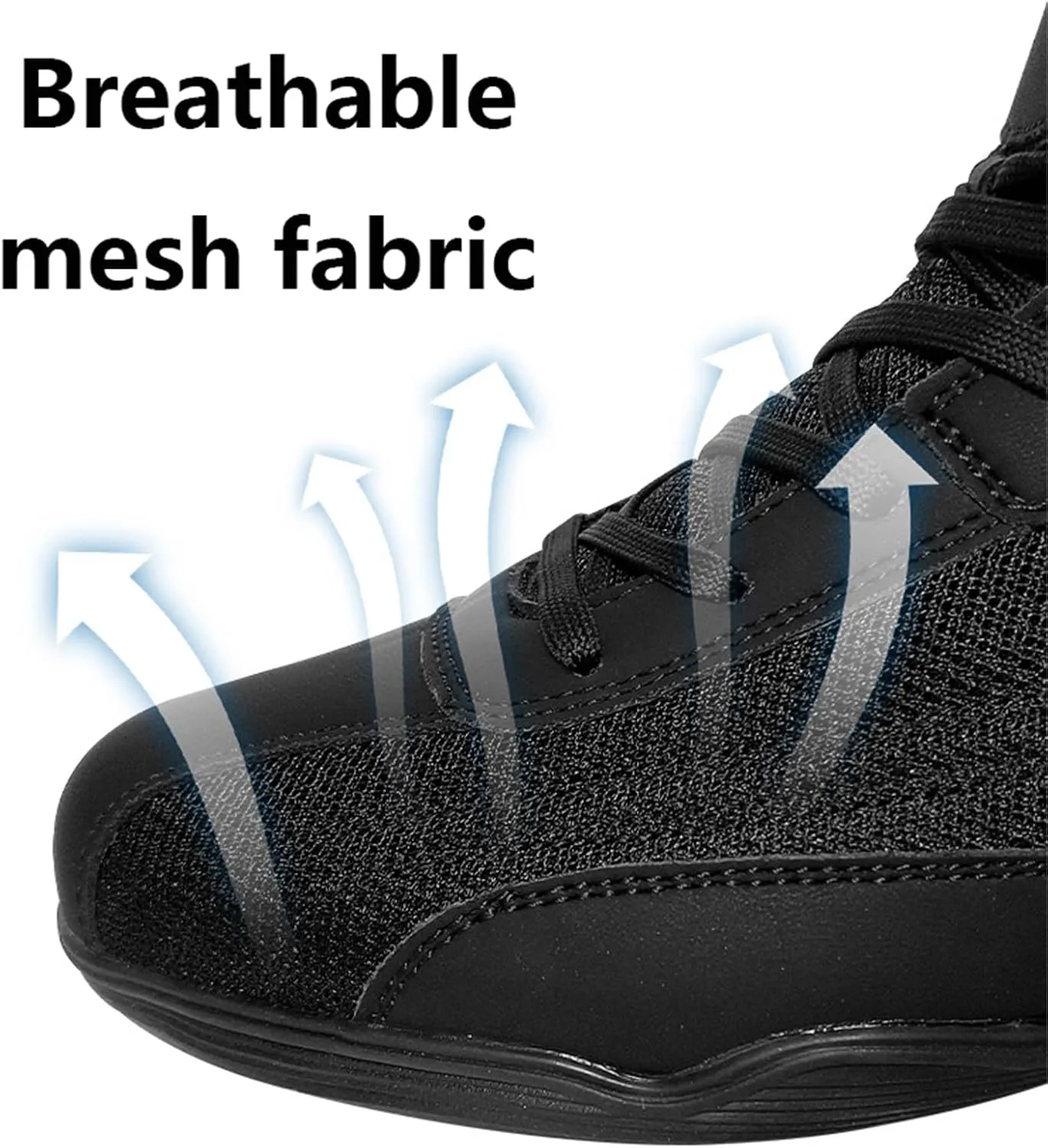 Wrestling Footwear, Pro Boxing Shoes for Men, Breathable MMA Footwear Anti-Slip Durable Sole