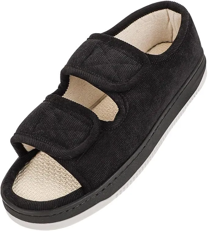 XGOPTS Diabetic Sandals for Women Men Extra Wide Width Summer Edema Swollen Slippers Adjustable Open Toe Surgical Shoes Anti-skid Breathable Orthopedic Footwear Memory Foam Soft Elderly Sandals