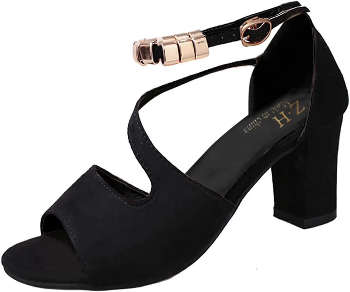 Yanzhenglip Sandals Women Fashion Heels, Women'S Sexy High Heel Sandals Open Toe Pointed Party Sandals, Summer Dressy Low Heel Sandals Hollowed Out Comfortable