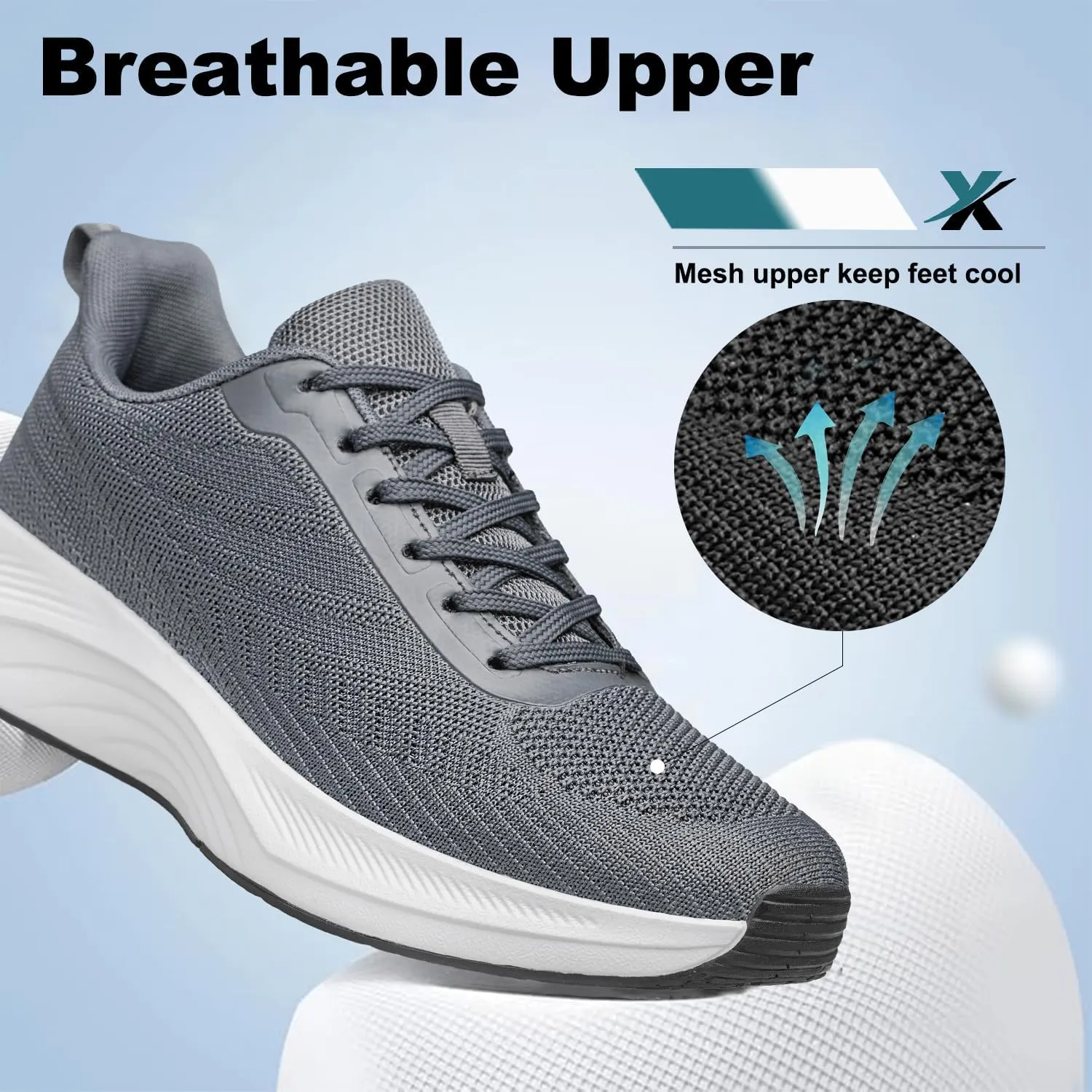 YHOON Walking Shoes Women Comfort Running Tennis Athletic Gym Workout Cross Training Slip on Sneakers
