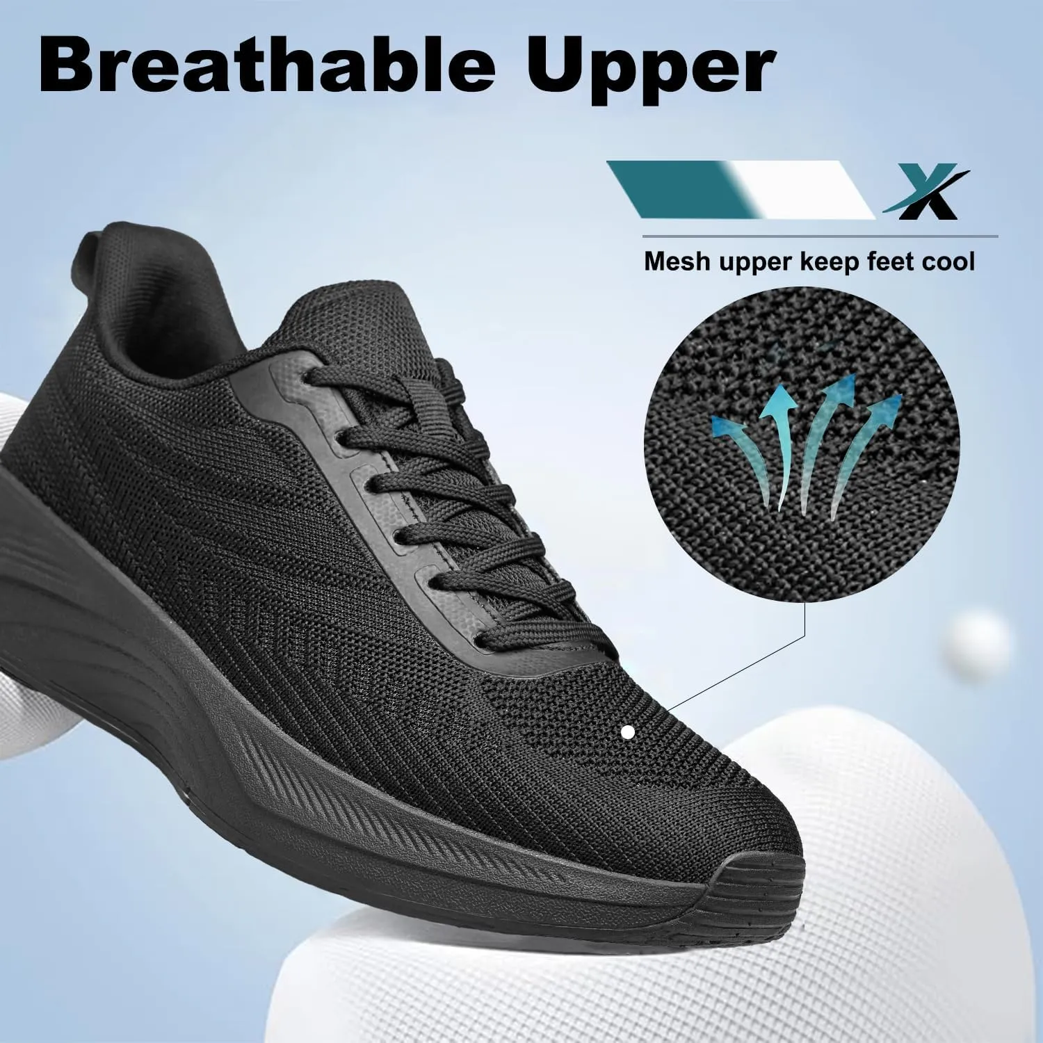 YHOON Walking Shoes Women Comfort Running Tennis Athletic Gym Workout Cross Training Slip on Sneakers