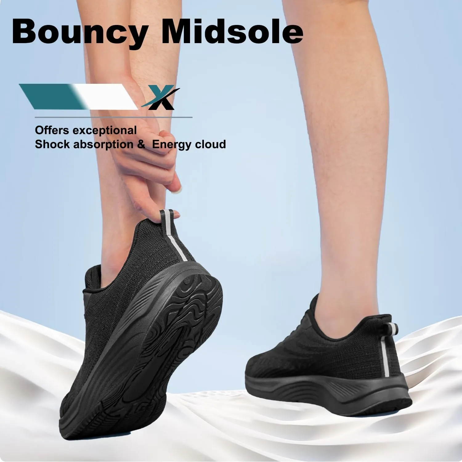 YHOON Walking Shoes Women Comfort Running Tennis Athletic Gym Workout Cross Training Slip on Sneakers