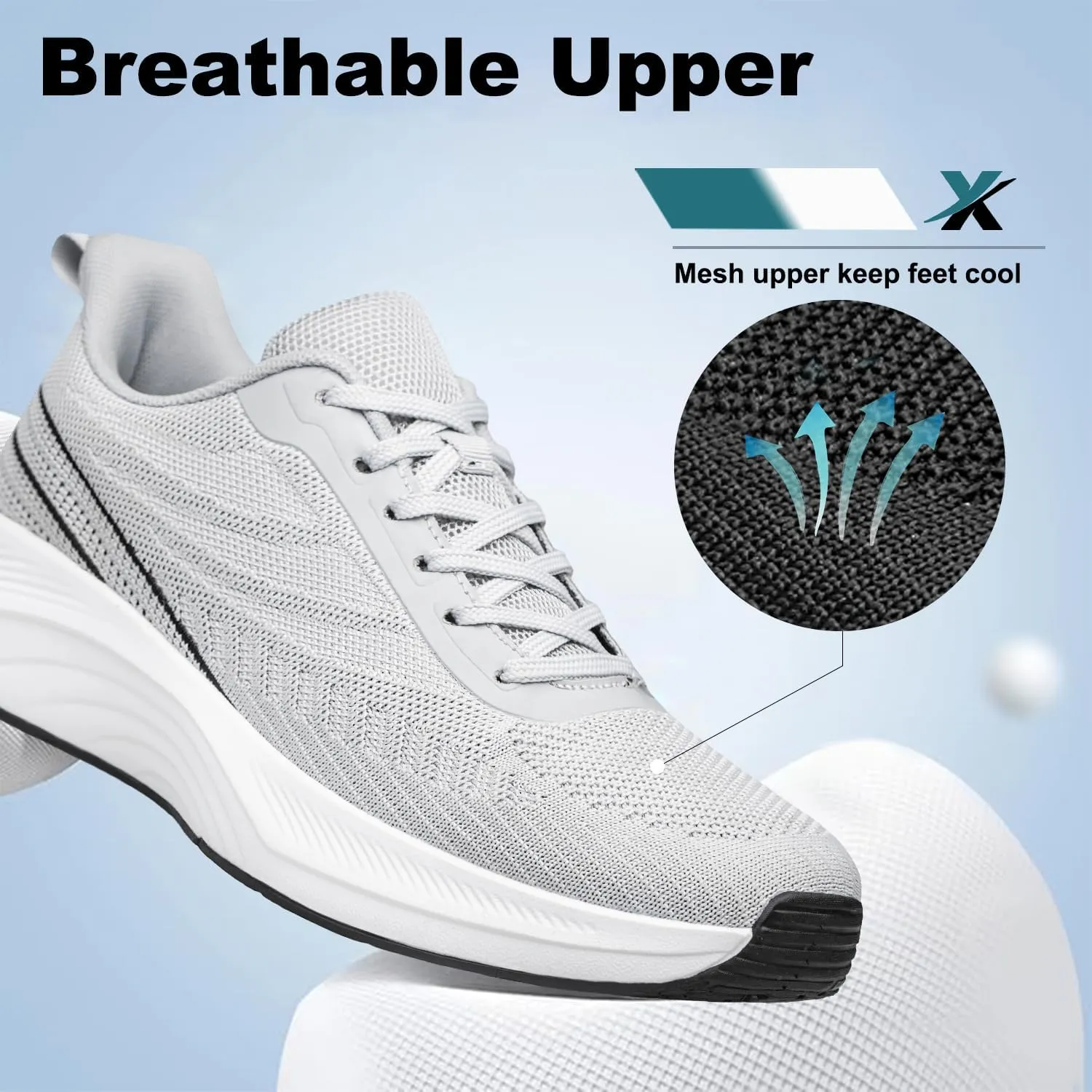 YHOON Walking Shoes Women Comfort Running Tennis Athletic Gym Workout Cross Training Slip on Sneakers