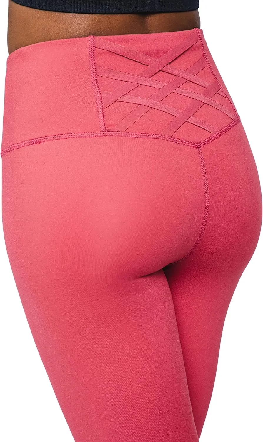 Yogalicious High Waist Squat Proof Criss Cross V-Back Ankle Length Leggings