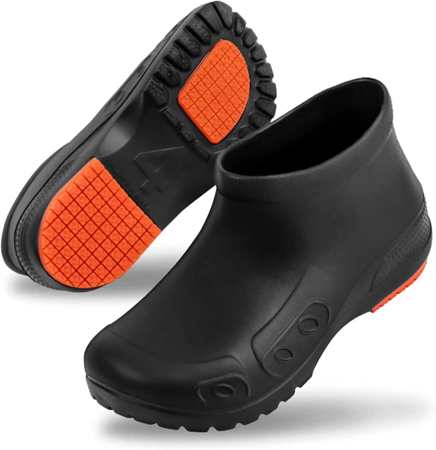 YUNGPRIME Unisex Adults Hiking/Climbing Enthusiasts Waterproof Slip-Resistant Work Shoes, Black, One Size, Round Toe, Outdoor, Comfort, Casual, All Seasons, Water Shoes