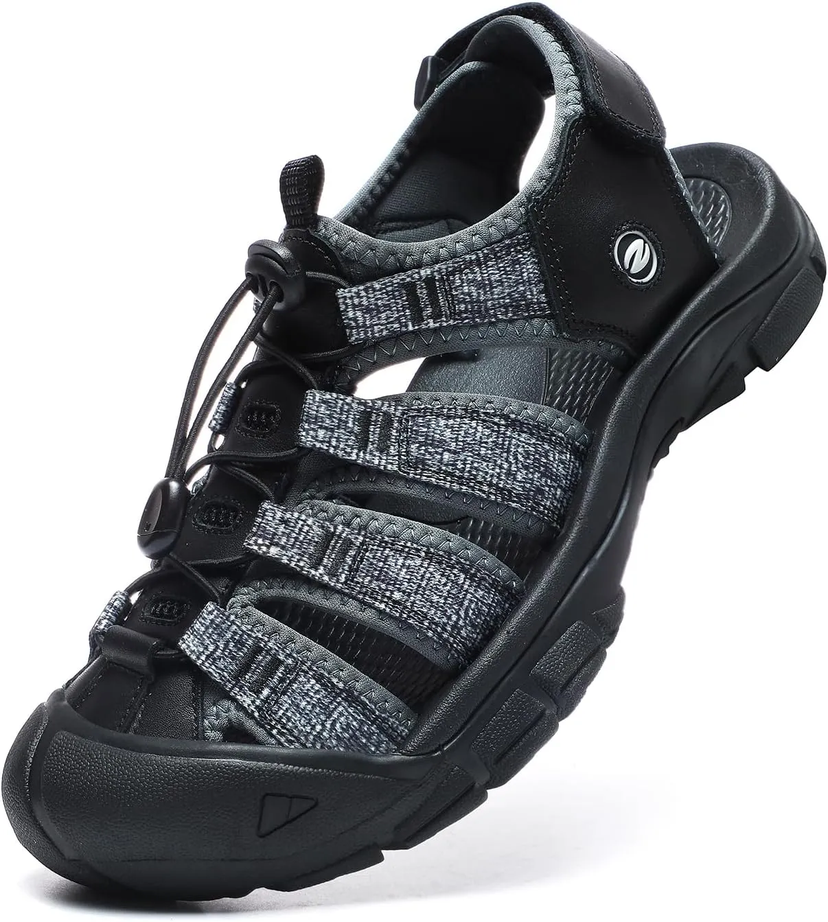 ziitop Mens Hiking Sandals Closed Toe Athletic Sport Sandals Leather Athletic Lightweight Trail Walking Casual Water Shoes
