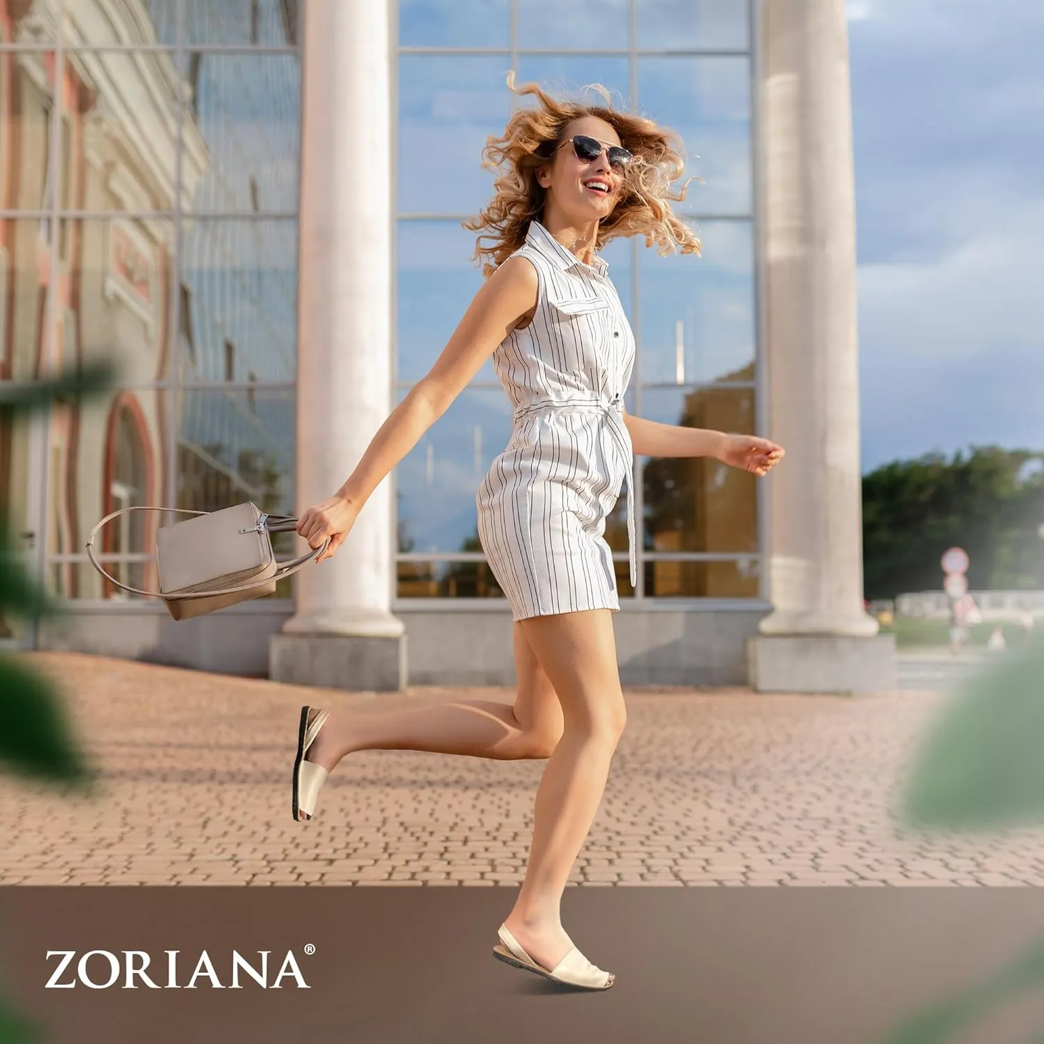 ZORIANA® Sandals for Women Handmade Leather, Dressy, Comfortable Sling Back Shoes Flat - Fashion Exclusively Made in Spain - Avarca Summer Trending Slingback Shoes 2023, 100% Spanish Genuine Leather