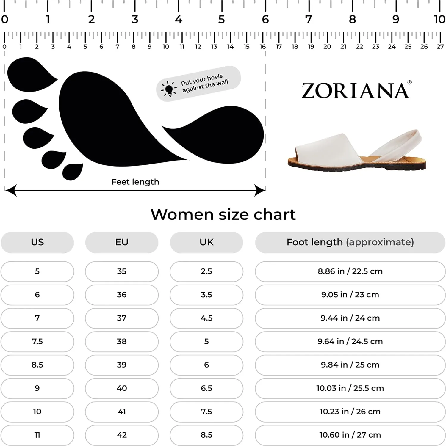 ZORIANA® Sandals for Women Handmade Leather, Dressy, Comfortable Sling Back Shoes Flat - Fashion Exclusively Made in Spain - Avarca Summer Trending Slingback Shoes 2023, 100% Spanish Genuine Leather
