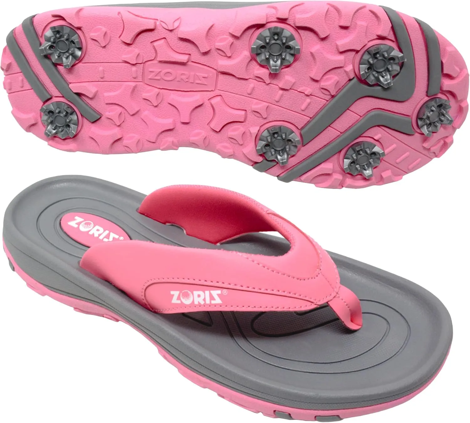 ZORIZ Next-GEN Golf Sandals for Women and Men, Golf Thong Flip Flops With Removable Soft Spikes, Golf Footwear With Deeper Heel Cup and Higher Sidewalls