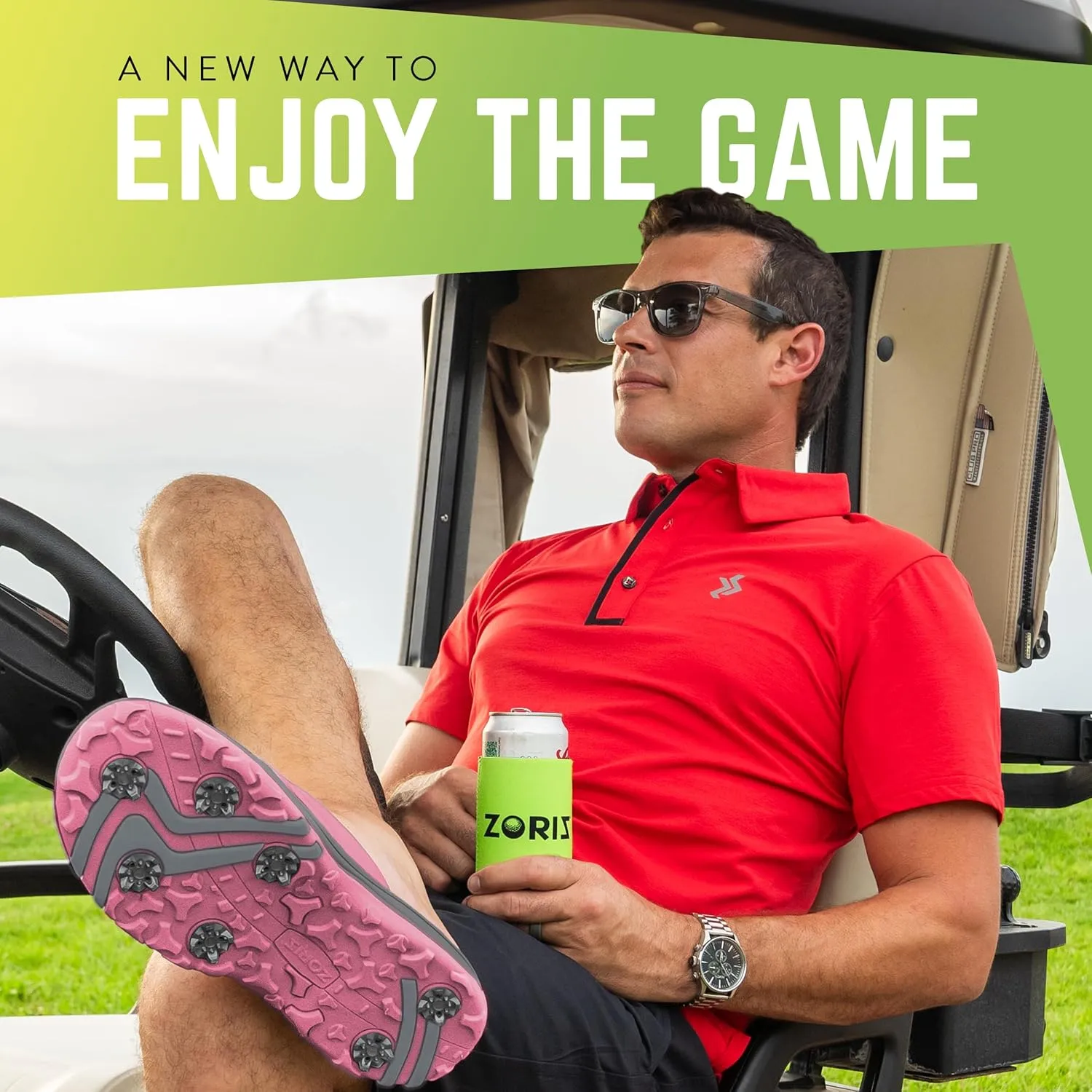 ZORIZ Next-GEN Golf Sandals for Women and Men, Golf Thong Flip Flops With Removable Soft Spikes, Golf Footwear With Deeper Heel Cup and Higher Sidewalls