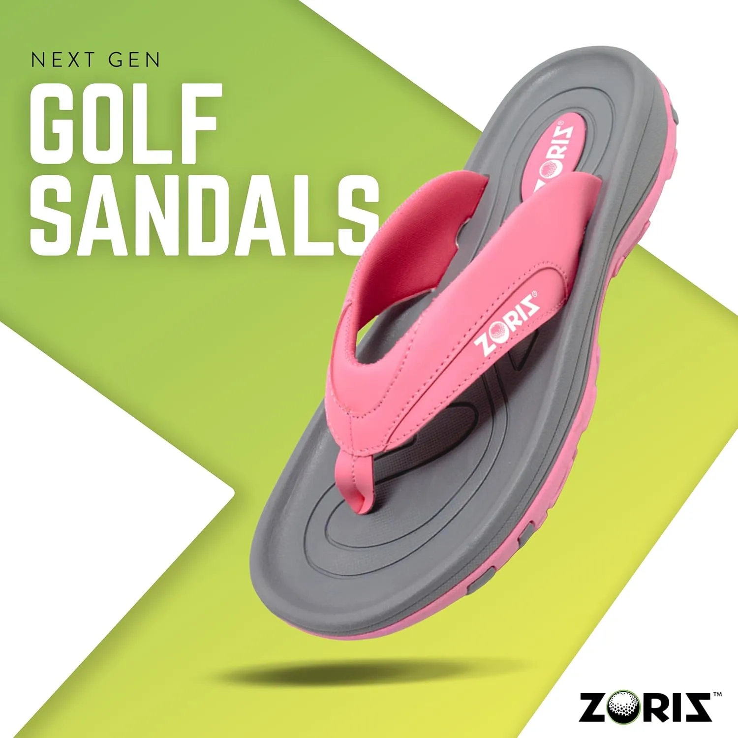 ZORIZ Next-GEN Golf Sandals for Women and Men, Golf Thong Flip Flops With Removable Soft Spikes, Golf Footwear With Deeper Heel Cup and Higher Sidewalls
