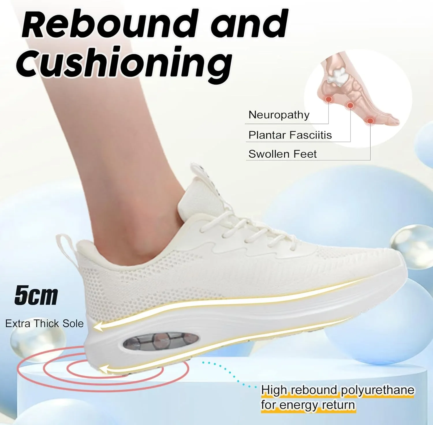 ZYEN Wide Toe Box Shoes Women Air Cushion Road Running Shoes Extra Wide Width Sneakers Arch Support Gym Athletic Tennis Sneakers Lightweight Breathable Walking Shoes
